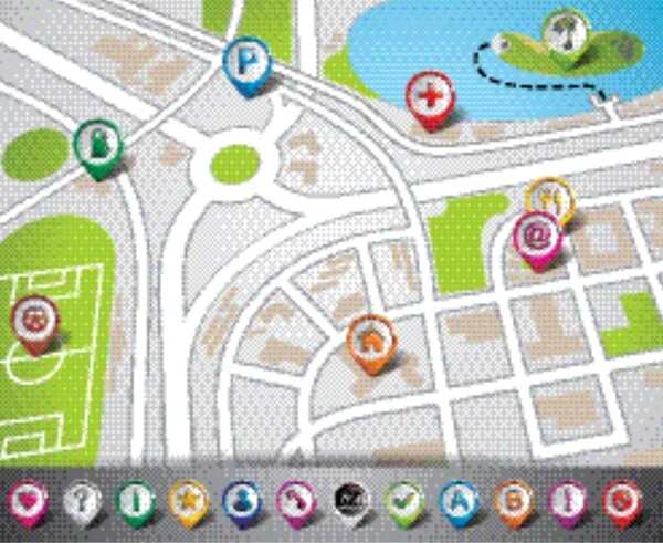 城市地图的GPS矢量04