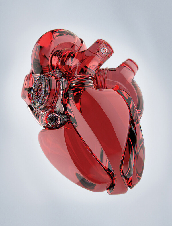 潮流科技感玻璃心脏素材图片