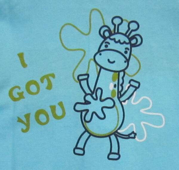 卡通童装T恤图案卡通动物长颈鹿免费素材