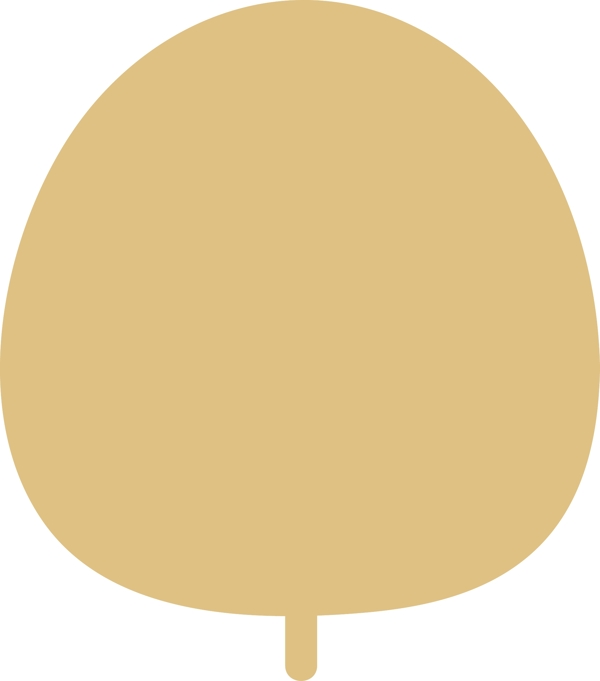 金色圆弧植物大树元素