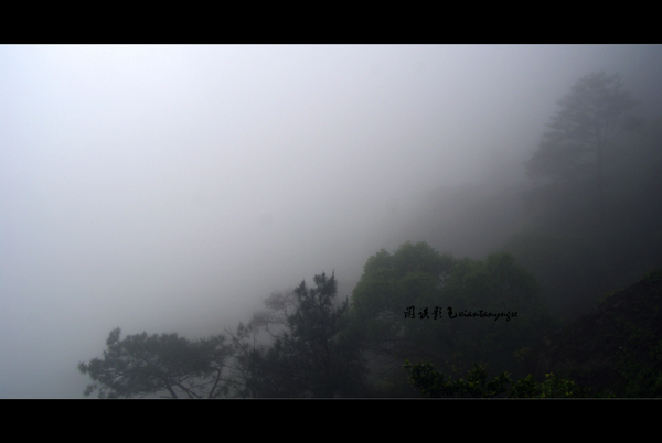 雨雾山景