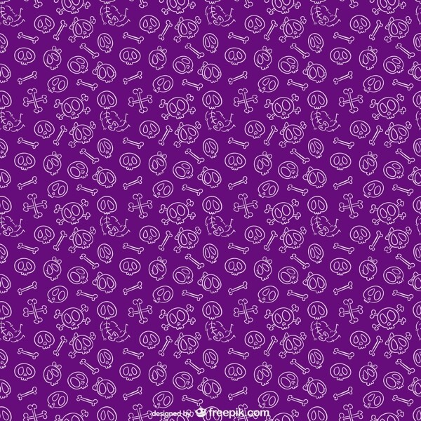 紫色的万圣节图案