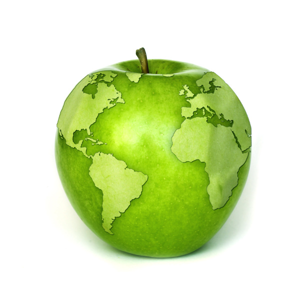 创意地球苹果图片