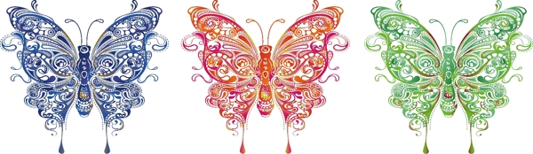 蝴蝶与花纹组图