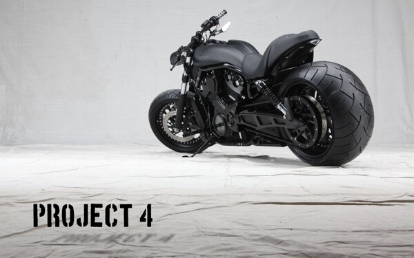 酷炫黑色摩托车图片