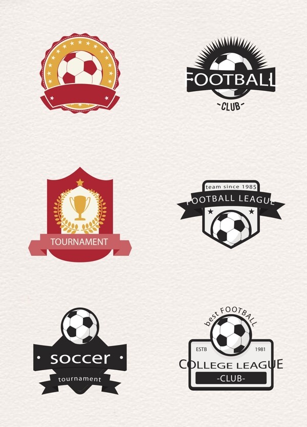 足球运动标签图片矢量素材