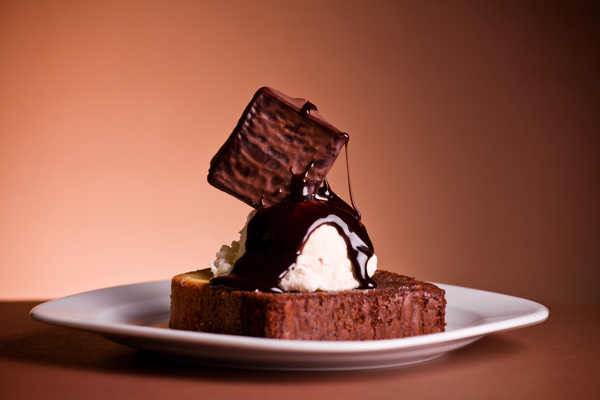 巧克力方块蛋糕图片