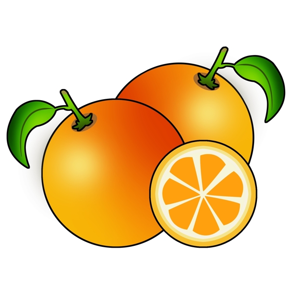 橙色美味橙子