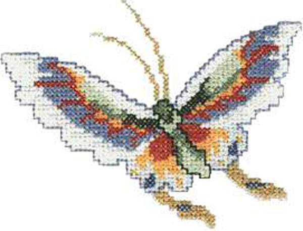 绣花动物蝴蝶色彩彩色免费素材