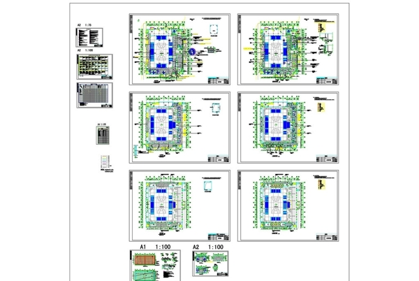 体育馆运动设计工程图图片