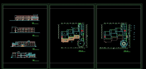 乡镇小学cad图纸