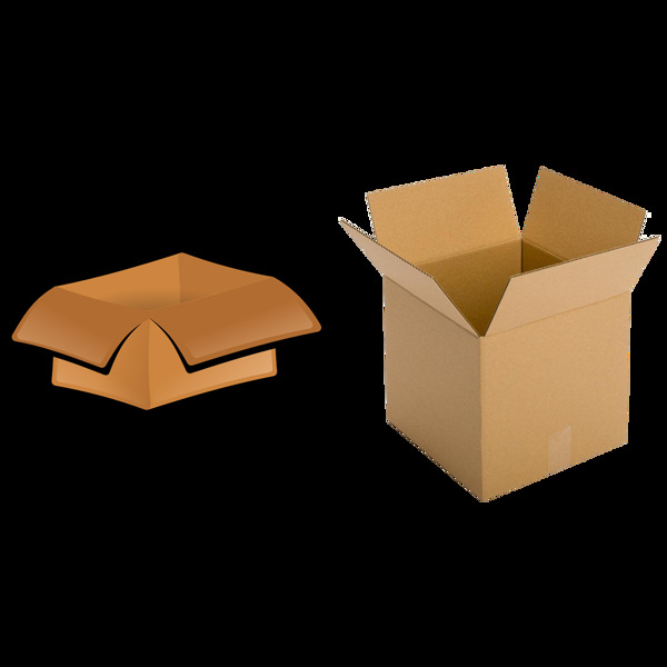 牛皮纸盒图片免抠png透明图层素材