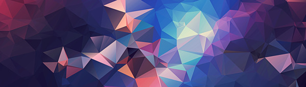 抽象彩色几何三角banner背景素材