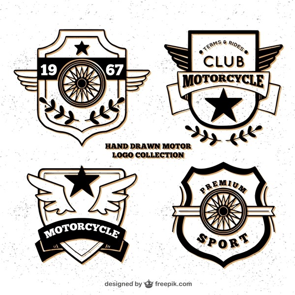 摩托车手俱乐部绘制标志