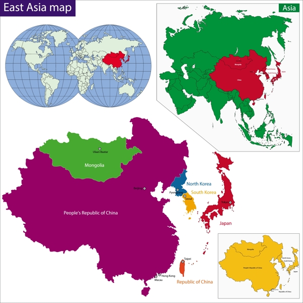 东亚地区地图版块
