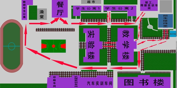 学校平面示意图图片