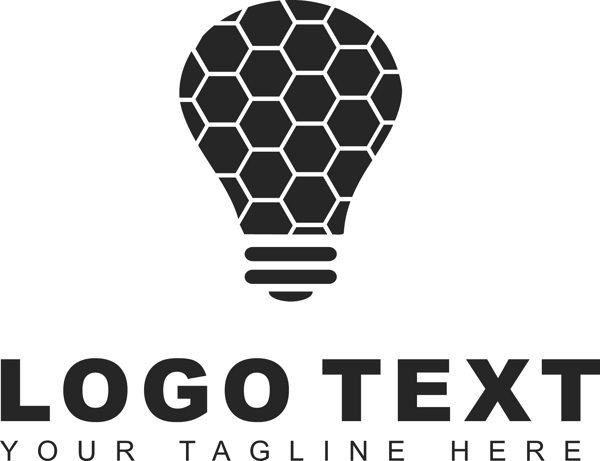 创意灯泡图形logo标志