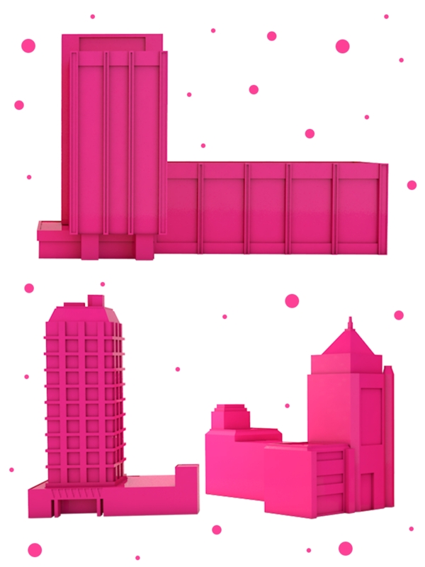 建筑装饰装修设计元素粉色