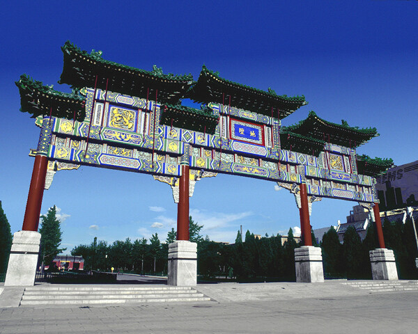 北京地坛牌楼图片