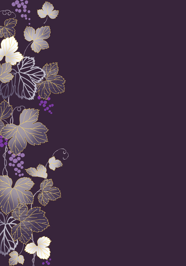 高贵紫色侧边大花底图