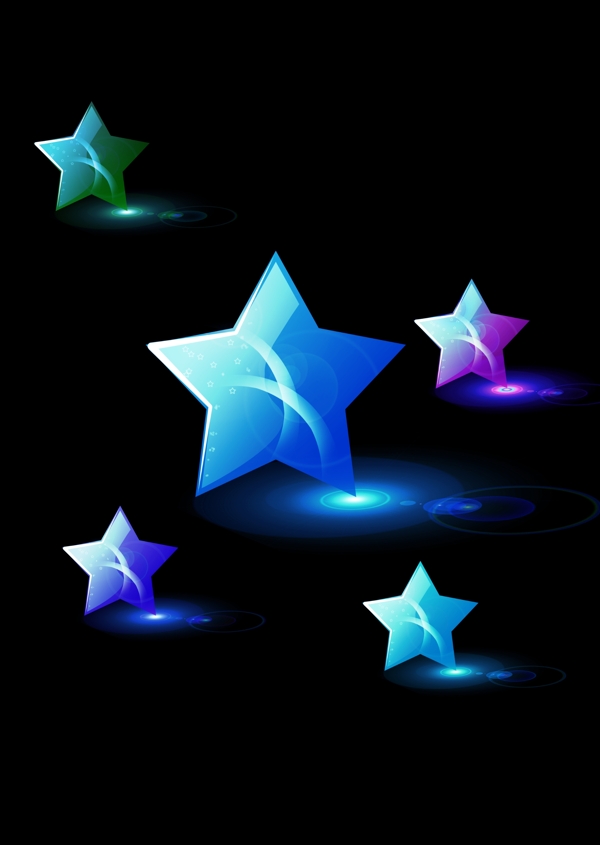 炫彩水晶星星图片