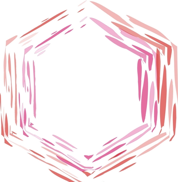 粉紫色粉红色六边形相框图片