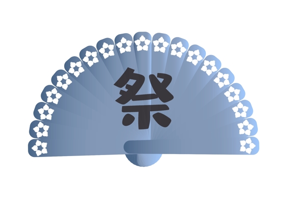日本祭祀折扇插画