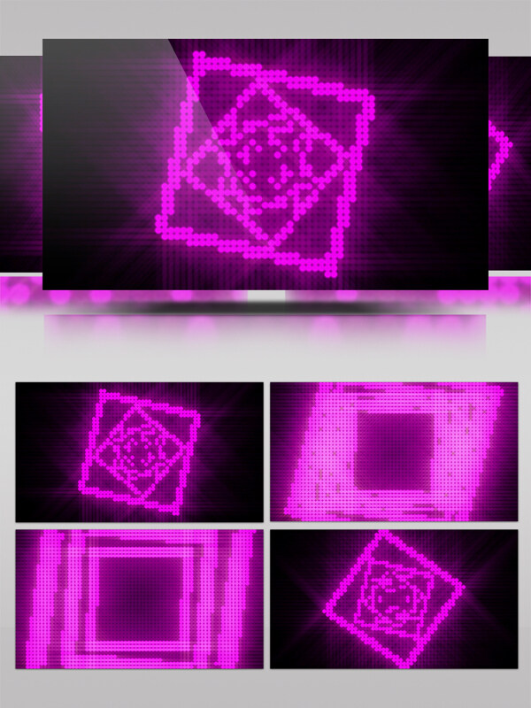 紫色几何体视频素材