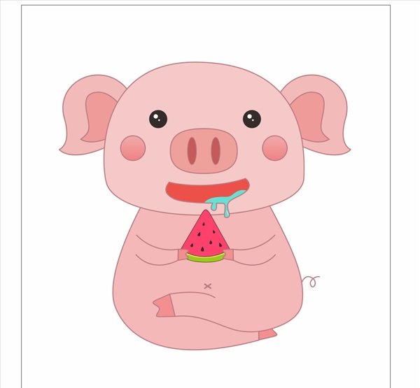 卡通猪手绘猪图片