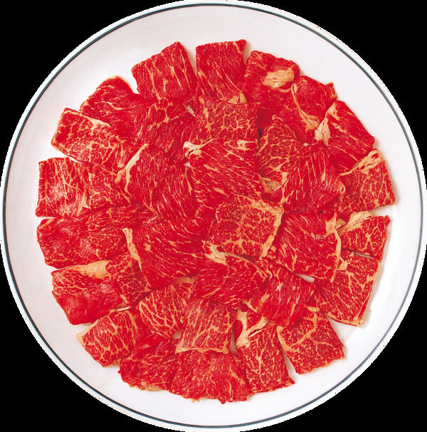 一盘红色的肉免抠png透明图层素材