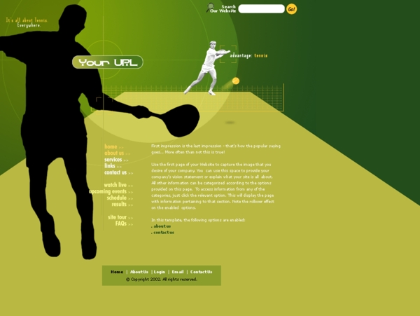 网球俱乐部网页模板
