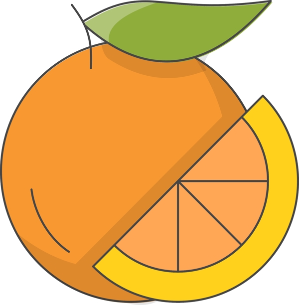 橙色的水果免抠图