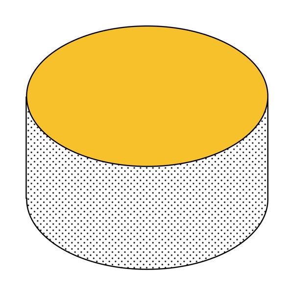 黄色圆柱体
