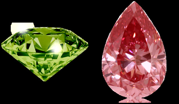 两颗钻石免抠png透明图层素材