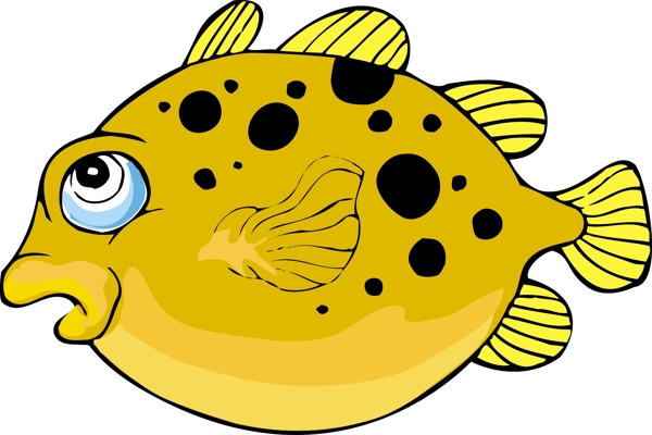 印花矢量图动物娃娃鱼色彩黄色免费素材
