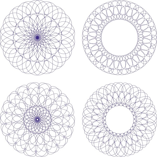 欧式防伪花纹矢量素材图片