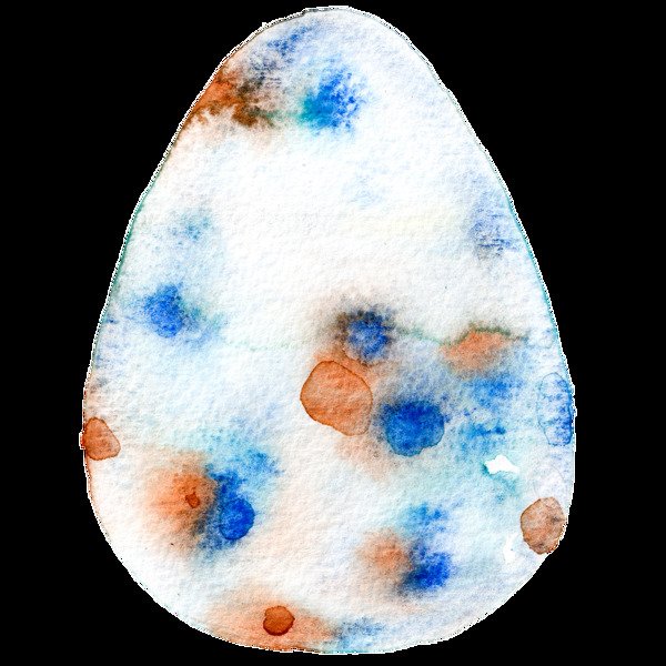 蓝橙鸡蛋透明装饰素材