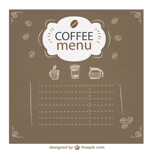 咖啡菜单黑板设计