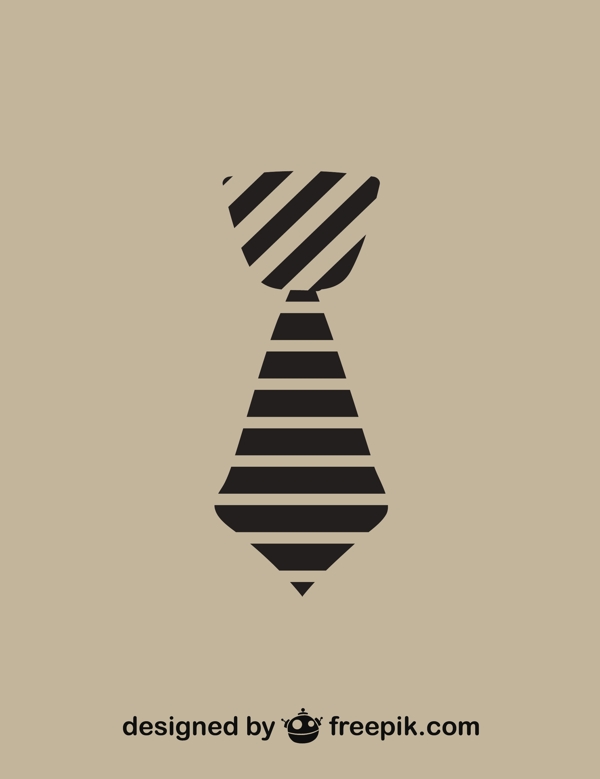 条纹领带的图标设计