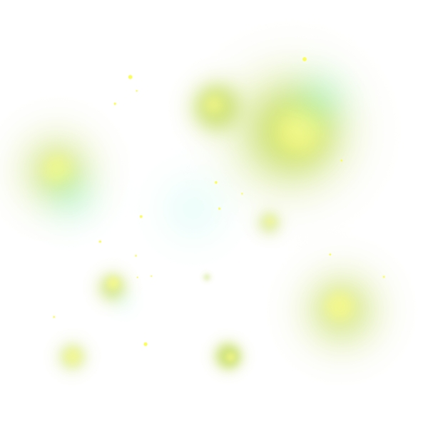 黄绿色圆形可爱小清新光晕