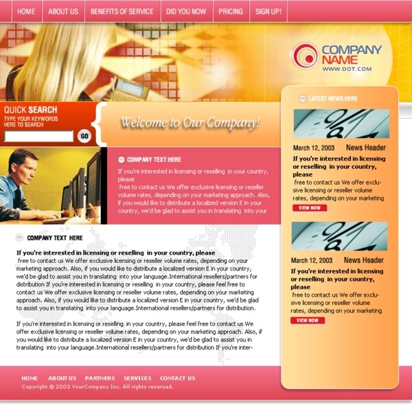 网络科技企业网站模版