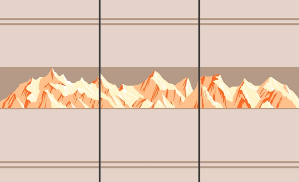 抽象山峰移门图案