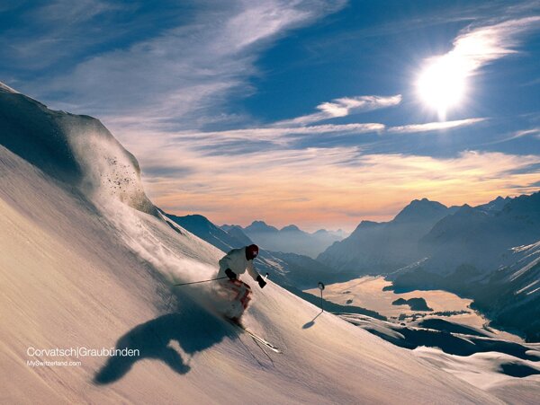 冬天滑雪