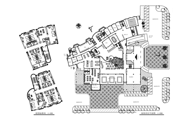 CAD建筑景观中心区域规划设计