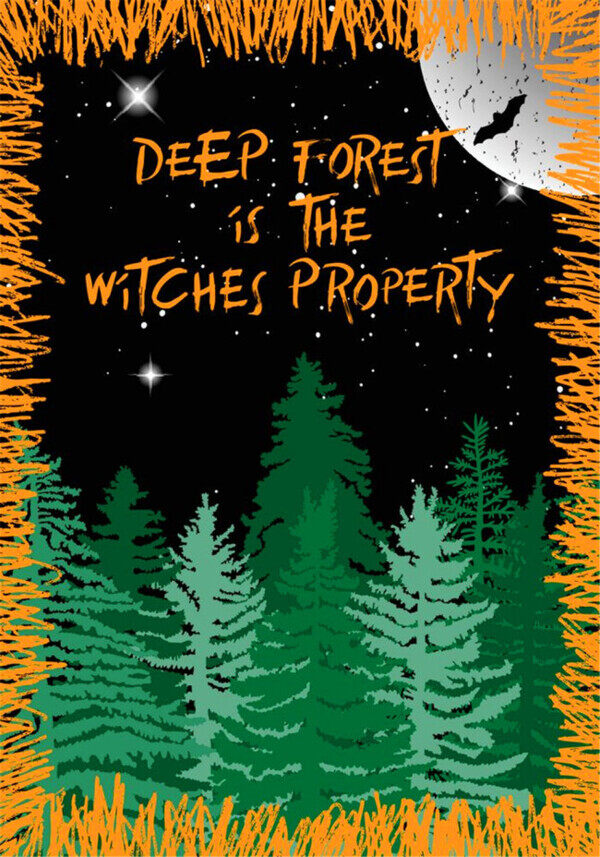 树林万圣节海报背景图片