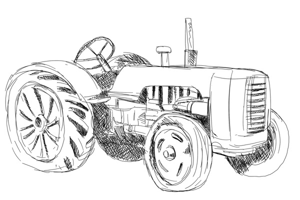 老式农用拖拉机