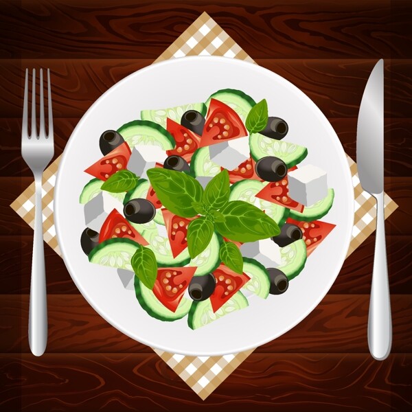 营养健康的蔬菜沙拉