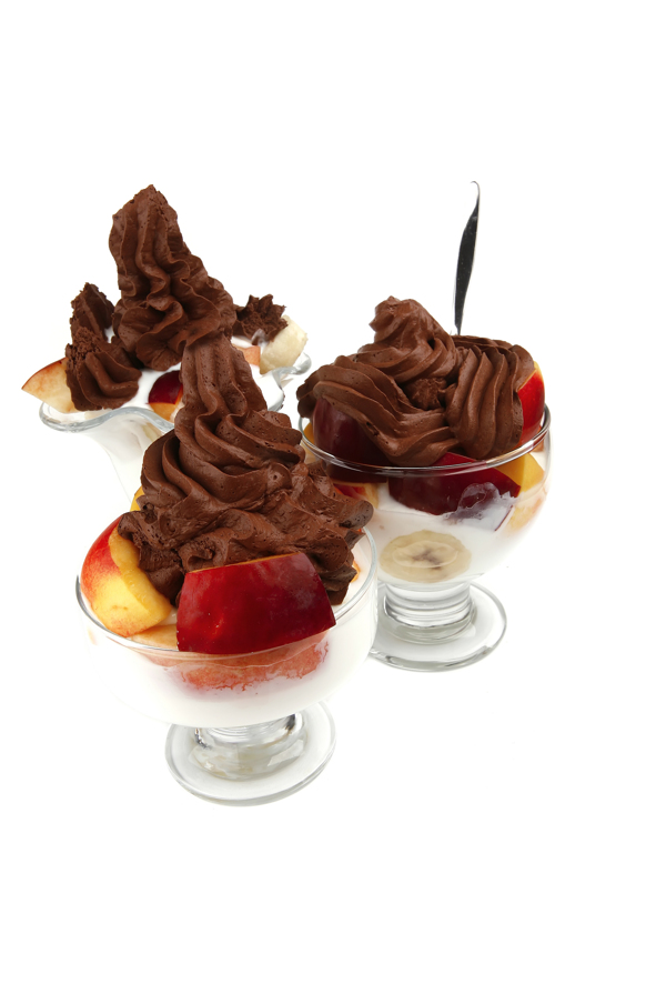 巧克力水果冰淇淋图片
