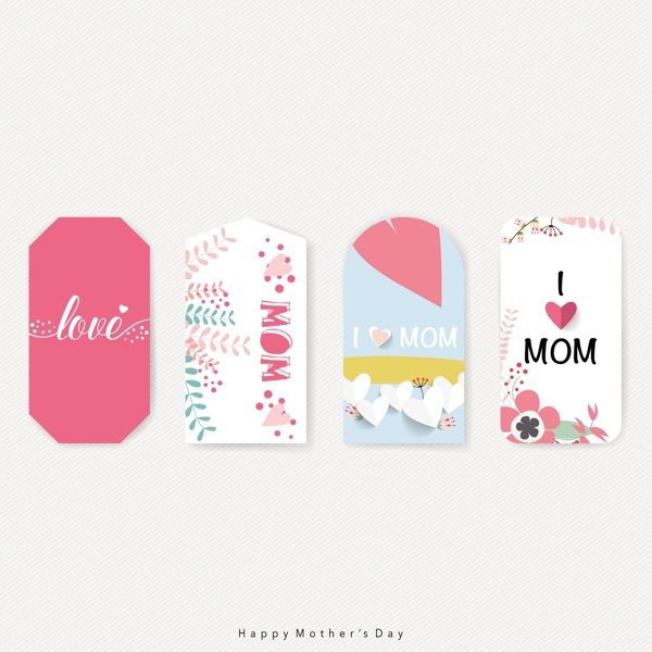 母亲节鲜花装饰花边背景卡片