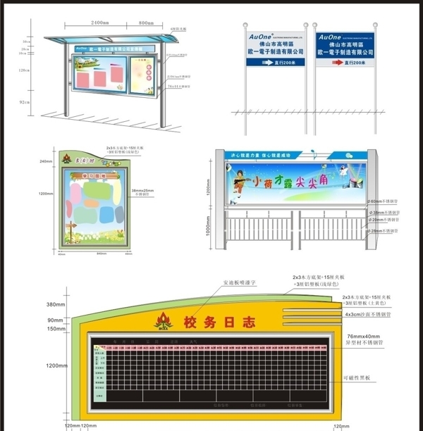 不锈钢宣传栏图片